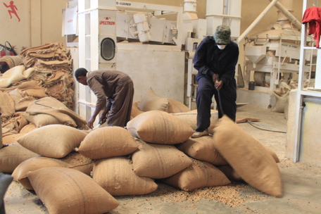 First stage of entering the processing machines