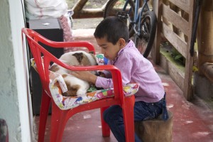 A boy and his dog