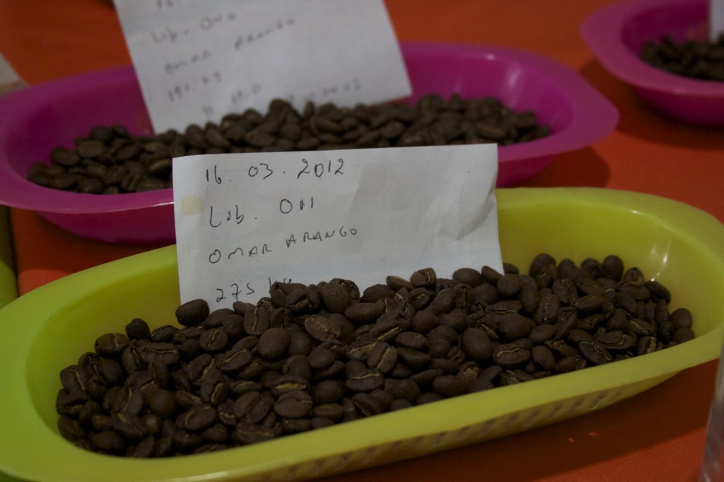 Cupping Omar's Libano samples